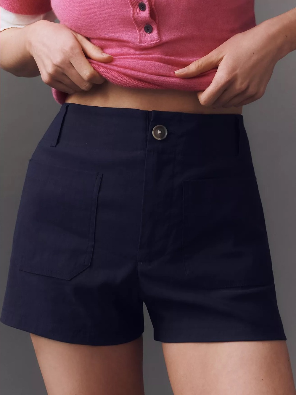 Maeve Anthropologie The Colette Shorts Size 32 Linen Blend - Picture 15 of 15